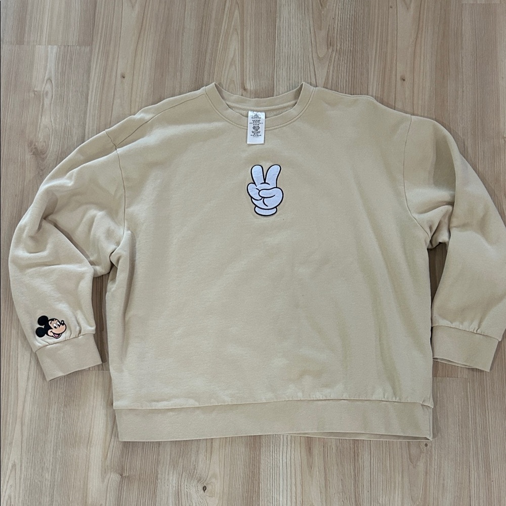 Disney Crewneck Sweater with Mickey Peace Hand